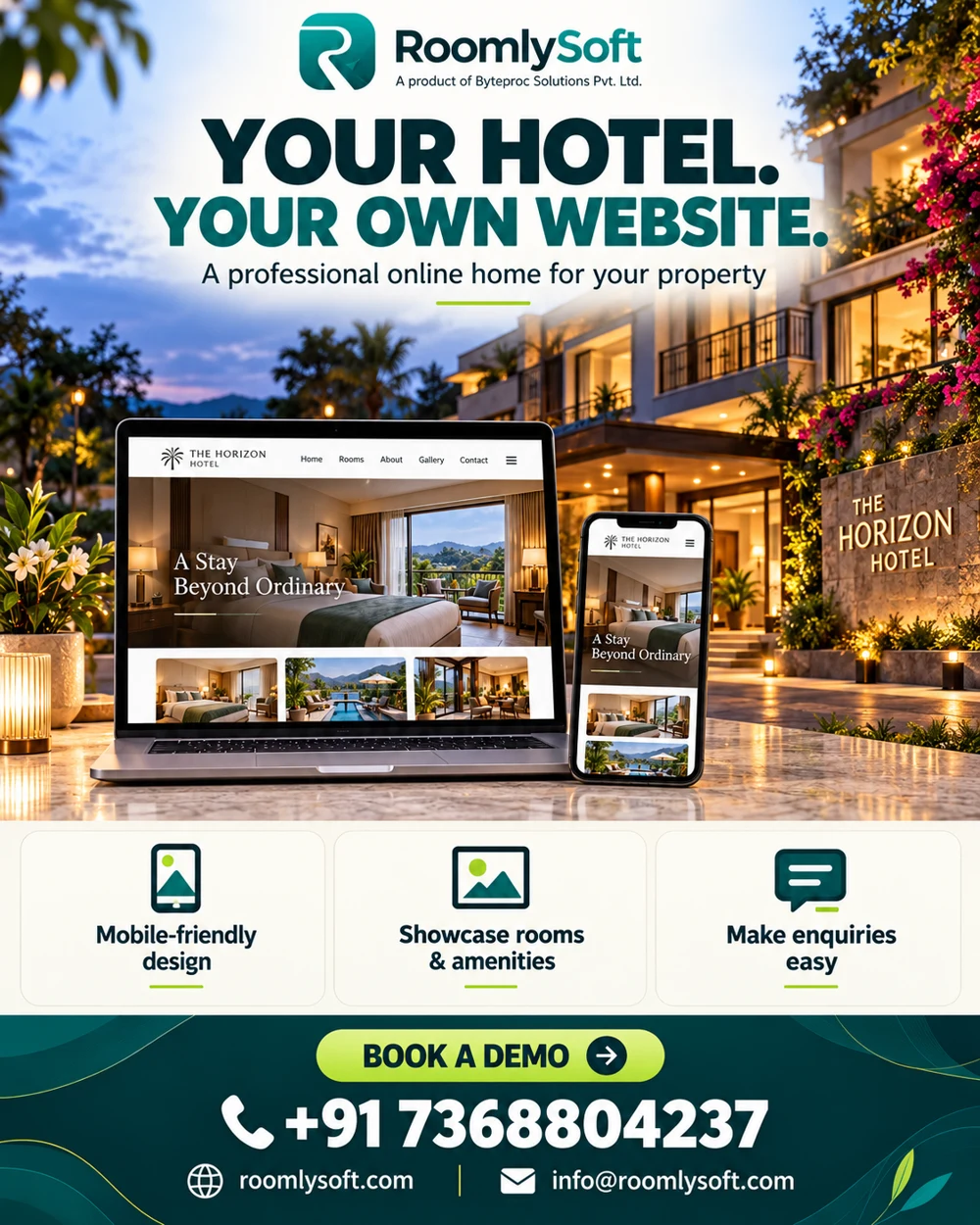 RoomlySoft: Your hotel website